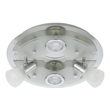 Briloner 3560-042 - Luce Spot da soffitto LED VASO 2xGU10/3W + 2xE14/3,2W/230V