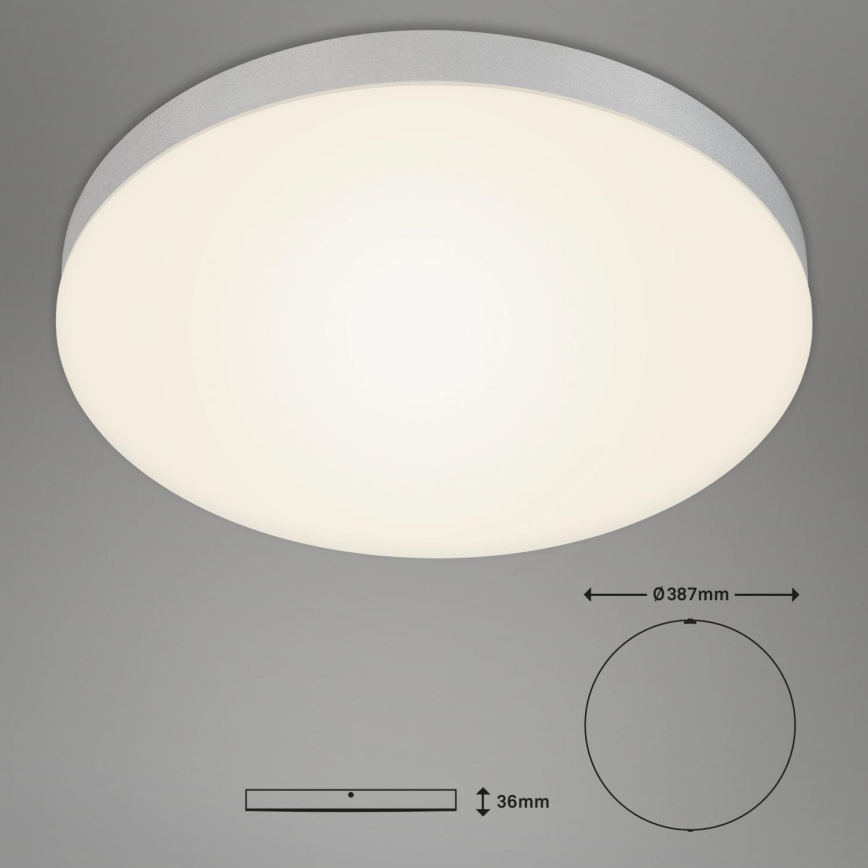 Briloner 7068-014 - Plafoniera LED FLAME LED/24,5W/230V 3000K diametro 38 cm argento