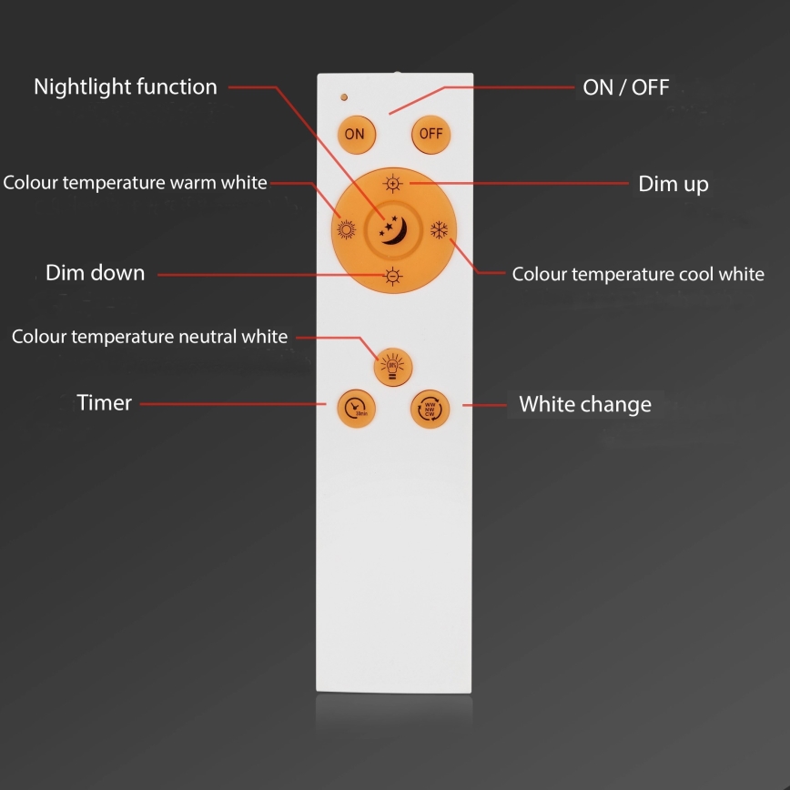 Briloner 7194-016 - Plafoniera LED dimmerabile SIMPLE LED/18W/230V 3000-6500K + telecomando