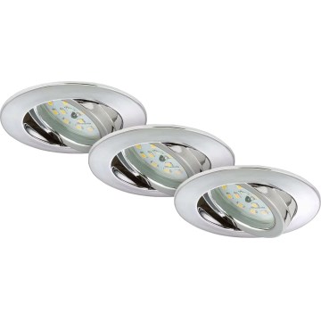 Briloner 7209-038 - SET 3x Lampada LED da incasso per bagni LED/5W/230V IP23