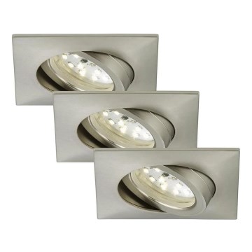 Briloner 7210-032 - SET 3x Lampada LED da incasso per bagni ATTACH LED/5W/230V IP23 cromo