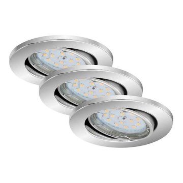 Briloner 7219-038 - SET 3x Luce da incasso LED da bagno dimmerabile 1xGU10/5W/230V IP23