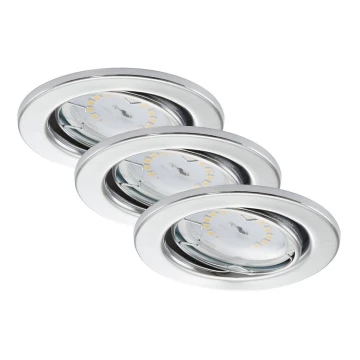 Briloner 7277-038 - SET 3x Luce da incasso LED da bagno dimmerabile 1xGU10/5W/230V IP23