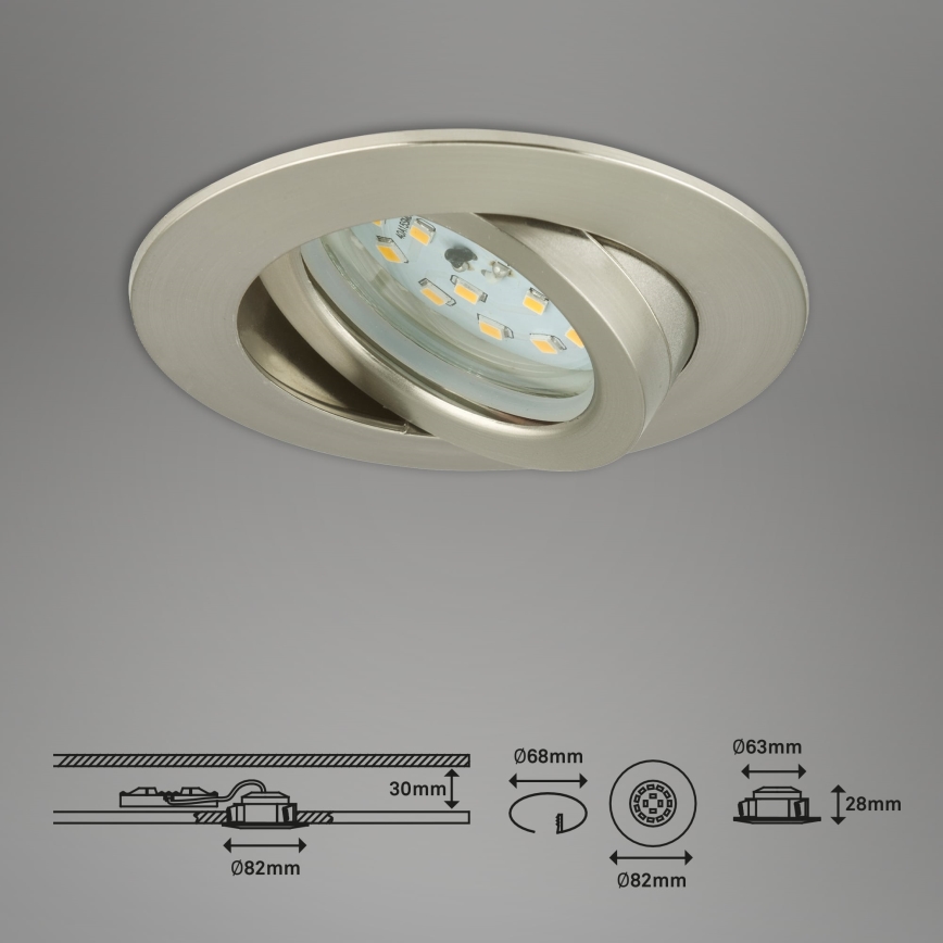 Briloner 7296-012 - Luce da incasso LED da bagno dimmerabile ATTACH LED/6,5W/230V IP23 cromo