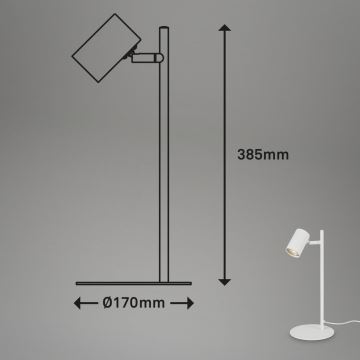 Briloner 7408-016 - Lampada da tavolo RETRO 1xGU10/9W/230V bianco