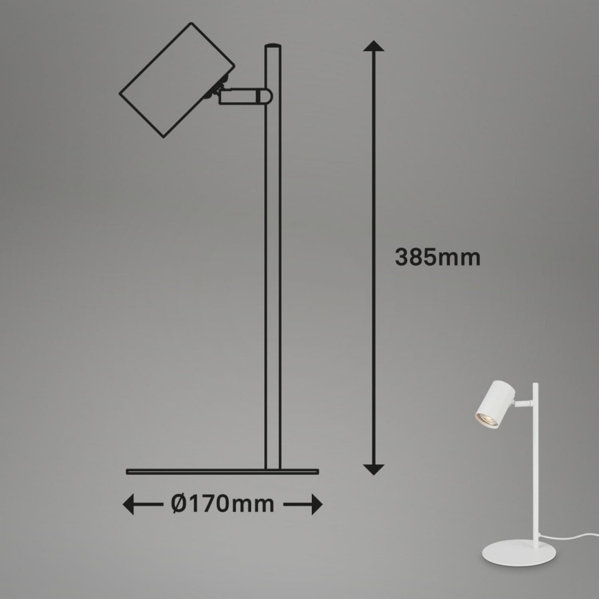 Briloner 7408-016 - Lampada da tavolo RETRO 1xGU10/9W/230V bianco