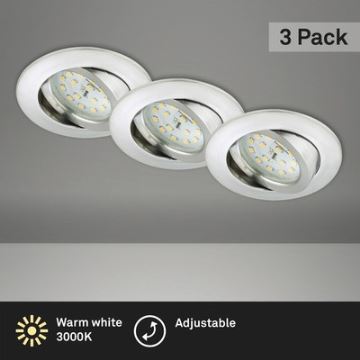 Briloner 8312-039 - SET 3x Lampada LED da incasso per bagni LED/5W/230V IP23