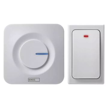 Campanello presa wireless 230V IP44 bianco