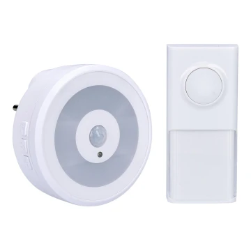 Campanello wireless con spina integrata con illuminazione LED e motion sensore 230V IP55