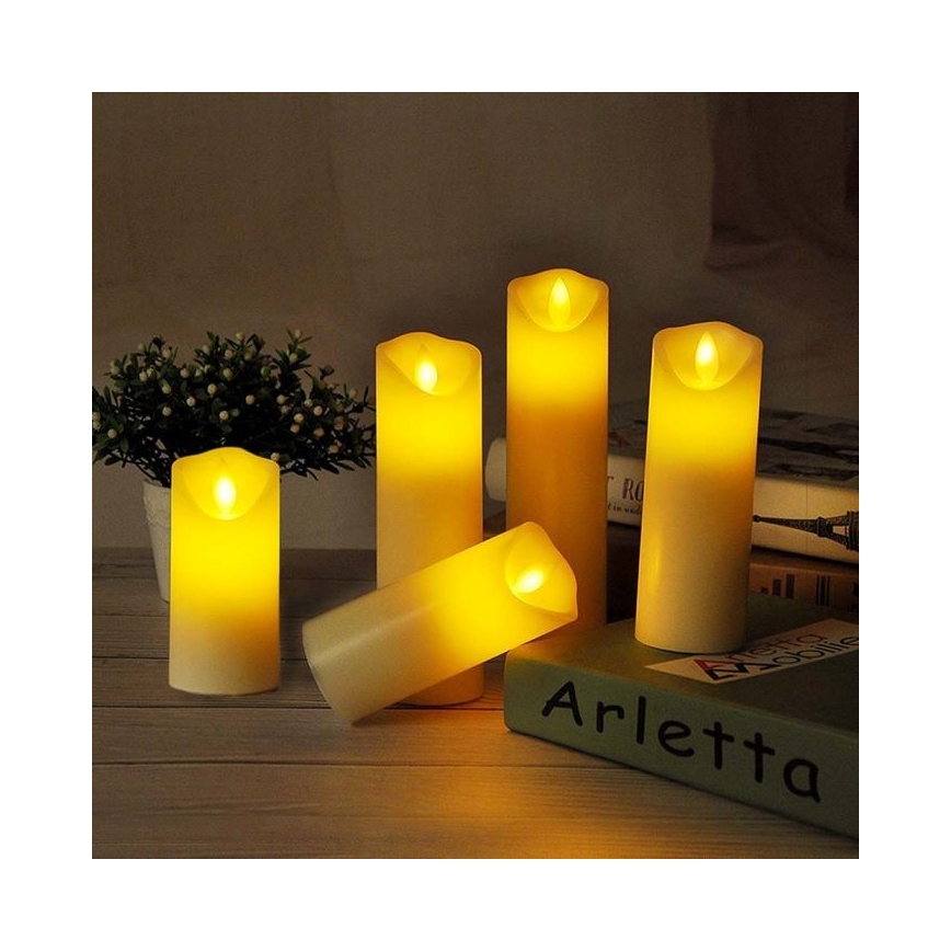 Candela LED/2xAA bianco caldo 20 cm