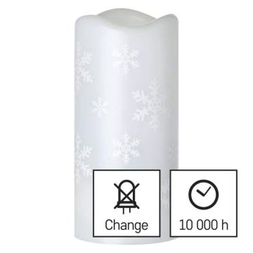 Candela natalizia a LED LED/3 fiocchi di neve AAA bianco freddo