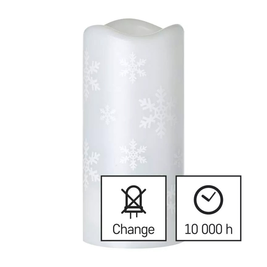 Candela natalizia a LED LED/3 fiocchi di neve AAA bianco freddo