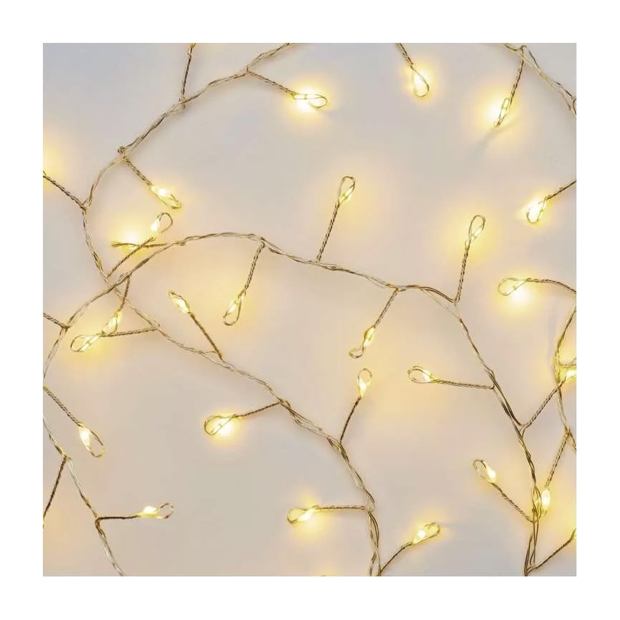 Catena di Natale LED 100xLED/3xAA 2,7m bianco caldo