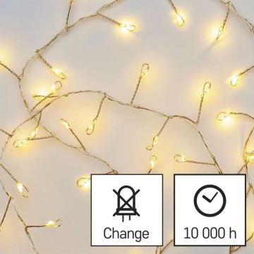 Catena di Natale LED 100xLED/3xAA 2,7m bianco caldo