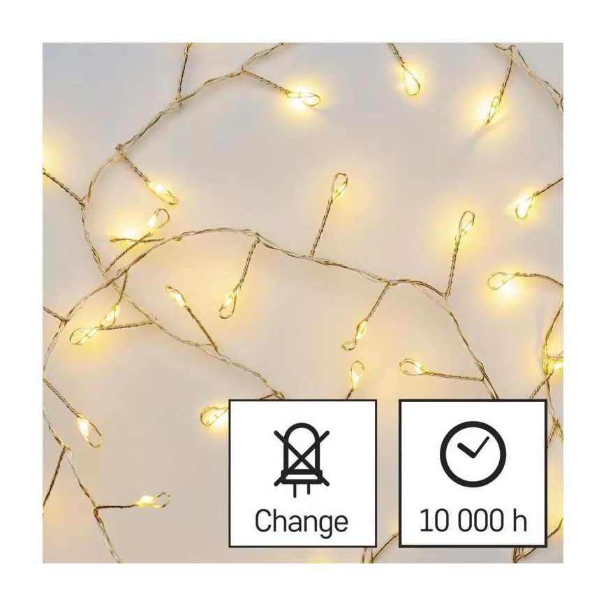 Catena di Natale LED 100xLED/3xAA 2,7m bianco caldo