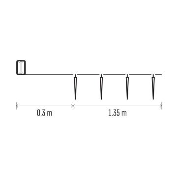 Catena di Natale LED 10xLED/1,65m