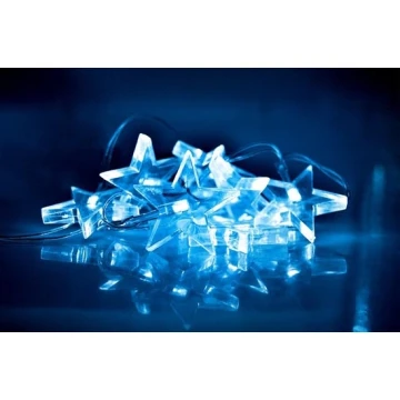 Catena di Natale LED 10xLED/2xAA 2,5m blu