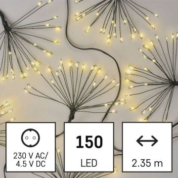 Catena di Natale LED 150xLED/5,35m bianco caldo