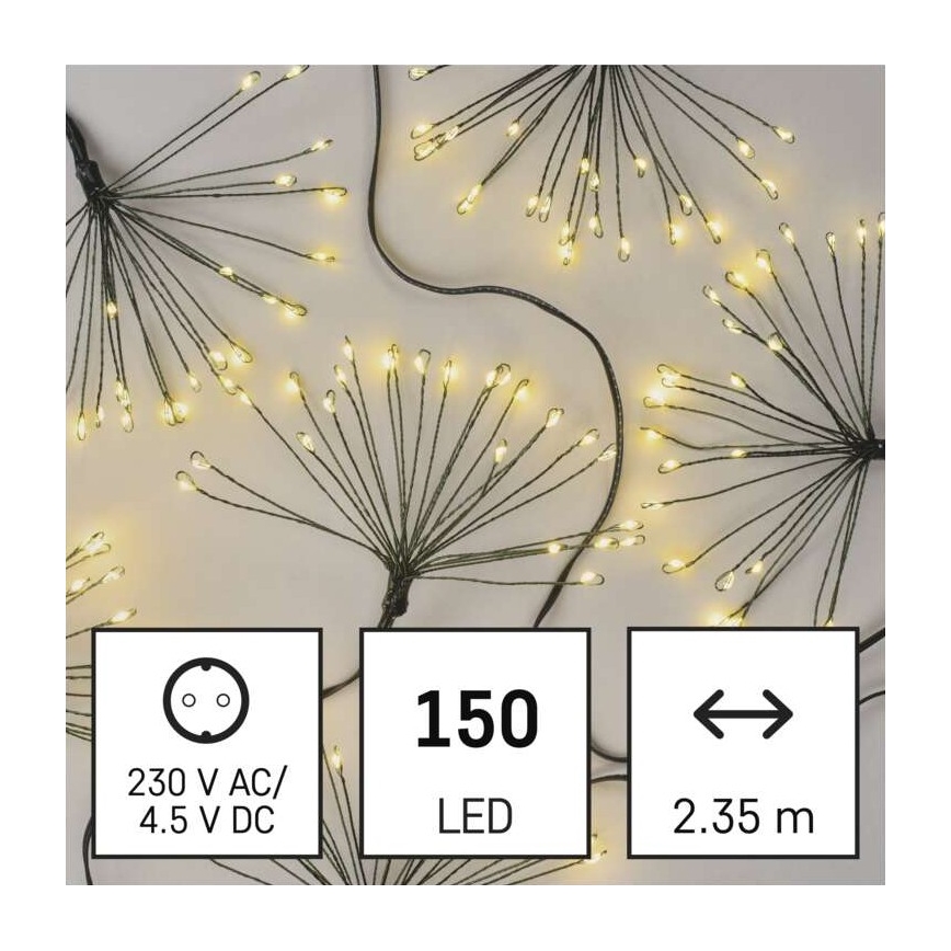 Catena di Natale LED 150xLED/5,35m bianco caldo