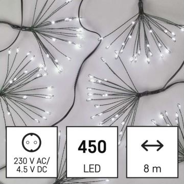 Catena di Natale LED 450xLED/11m bianco freddo