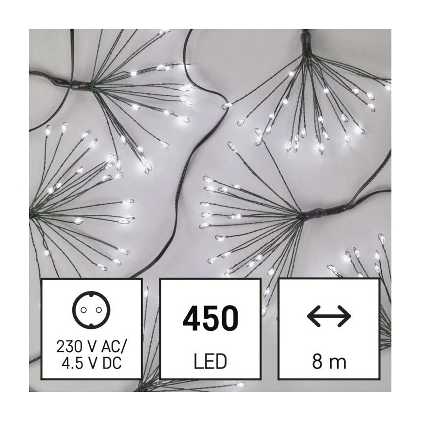 Catena di Natale LED 450xLED/11m bianco freddo