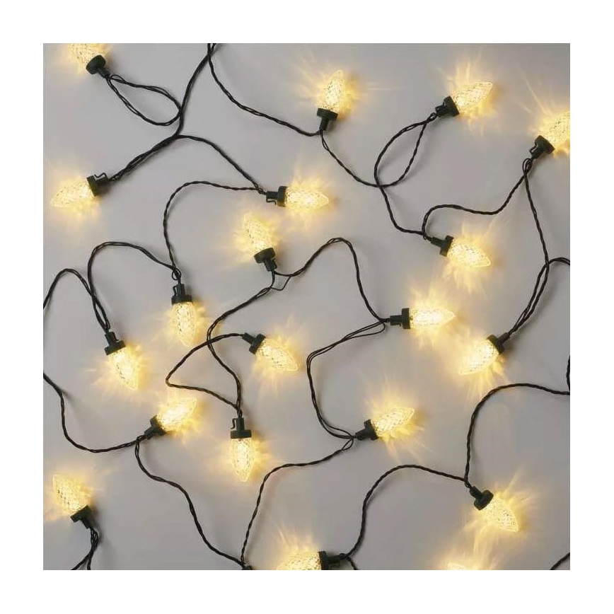 Catena di Natale LED da esterno 50xLED/8 funzioni 14,8 m IP44 bianco caldo