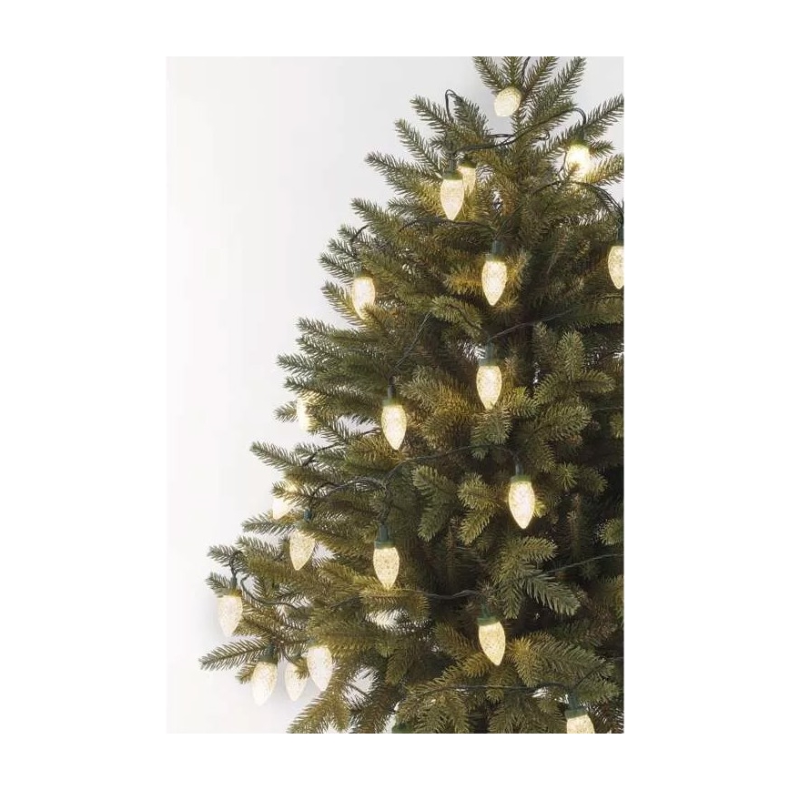 Catena di Natale LED da esterno 50xLED/8 funzioni 14,8 m IP44 bianco caldo