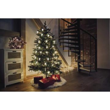 Catena di Natale LED da esterno 50xLED/8 funzioni 14,8 m IP44 bianco caldo