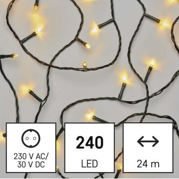 Catena LED da esterno natalizia 240xLED/29m IP44 bianco caldo