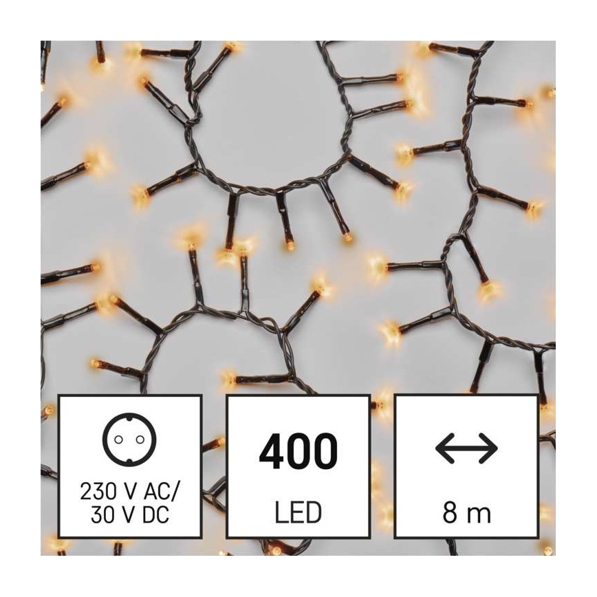 Catena LED da esterno natalizia 400xLED/13m IP44 vintage