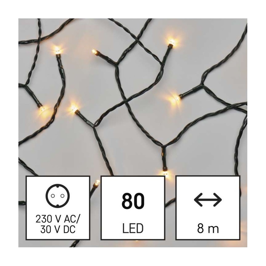 Catena LED da esterno natalizia 80xLED/13m IP44 vintage