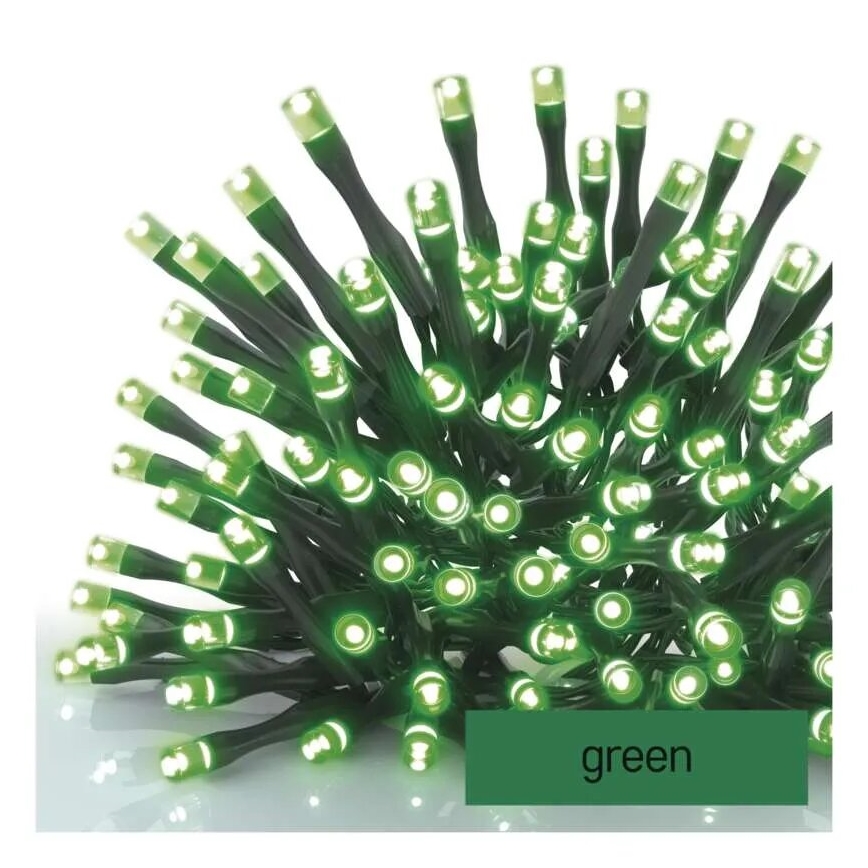 Catena LED natalizia da esterno 100xLED/10m IP44 verde