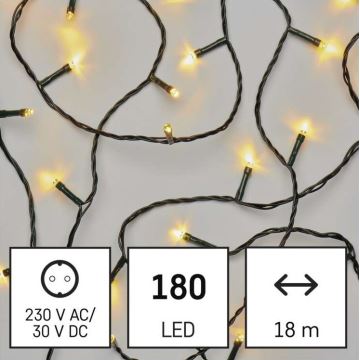 Catena LED natalizia da esterno 180xLED/8 modalità 23m IP44 bianco caldo