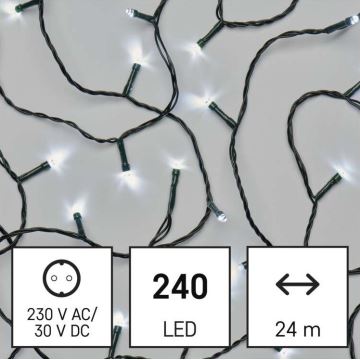 Catena LED natalizia da esterno 240xLED/8 modalità 29m IP44 bianco freddo