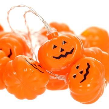 Catena luci LED decorativa HALLOWEEN 20xLED/3xAA/bianco caldo 3,3m zucche