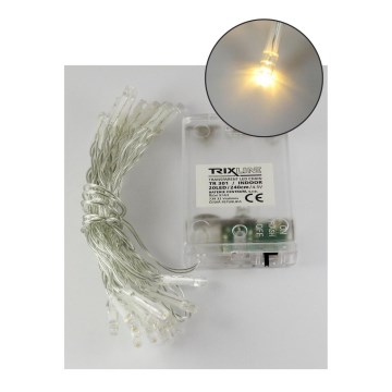 Catena natalizia LED 20xLED/2 funzioni 2,4m bianco caldo