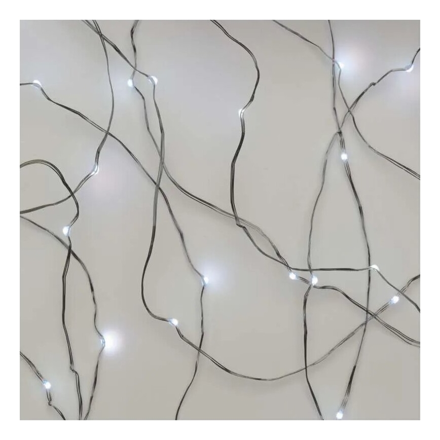 Catena natalizia LED 20xLED/2xAA 2,4m bianco freddo