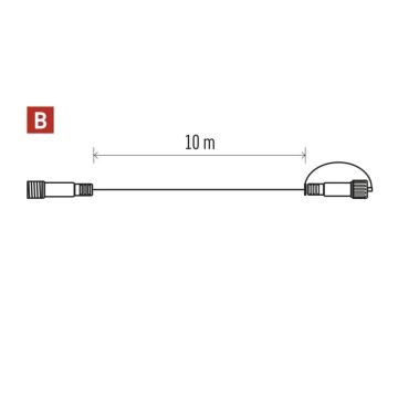 Cavo di prolunga per esterni per catene di collegamento 10 m IP44