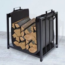 Cestino per legno 50x50,5 cm nero