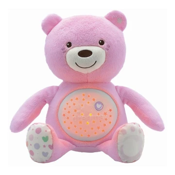 Chicco - Proiettore con melodia BABY BEAR 3xAAA rosa