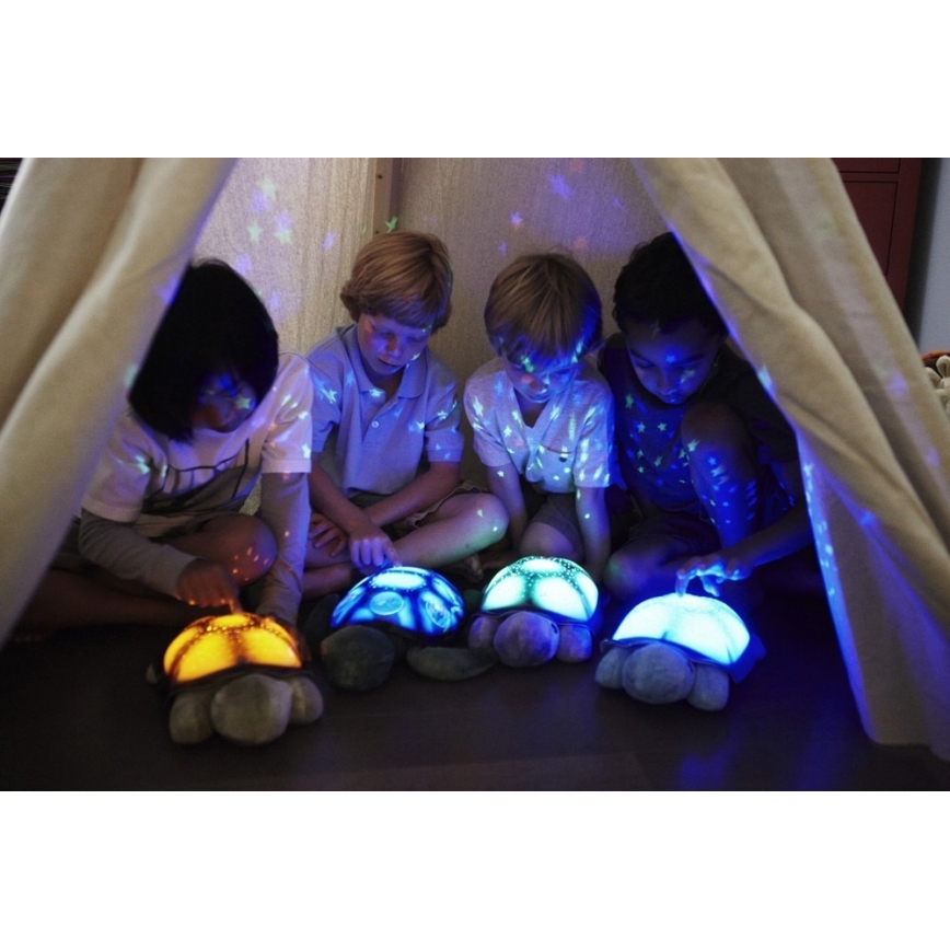 Cloud B - Lampada notturna per bambini con proiettore 3xAA tartaruga blu