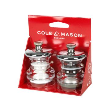 Cole&Mason - Set di macinini per sale e pepe BUTTON 2 pezzi 6,5 cm