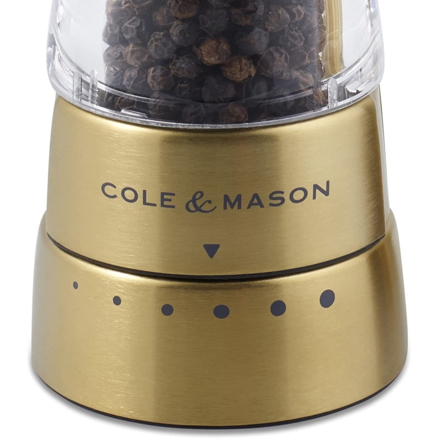 Cole&Mason - Set di macinini per sale e pepe DERWENT 2 pezzi 19 cm oro