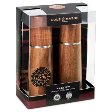 Cole&Mason - Set di macinini per sale e pepe MARLOW acacia 2 pezzi 18,5 cm