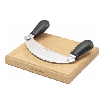 Cole&Mason - Tagliere da cucina e coltello a culla 21,5x51,5 cm faggio