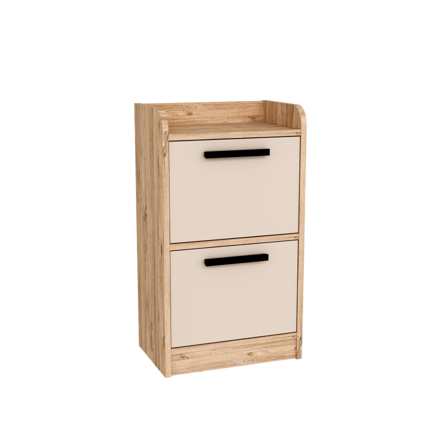 Comodino LUSES 79,4x45 cm marrone/beige