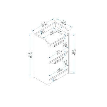 Comodino LUSES 79,4x45 cm marrone/beige