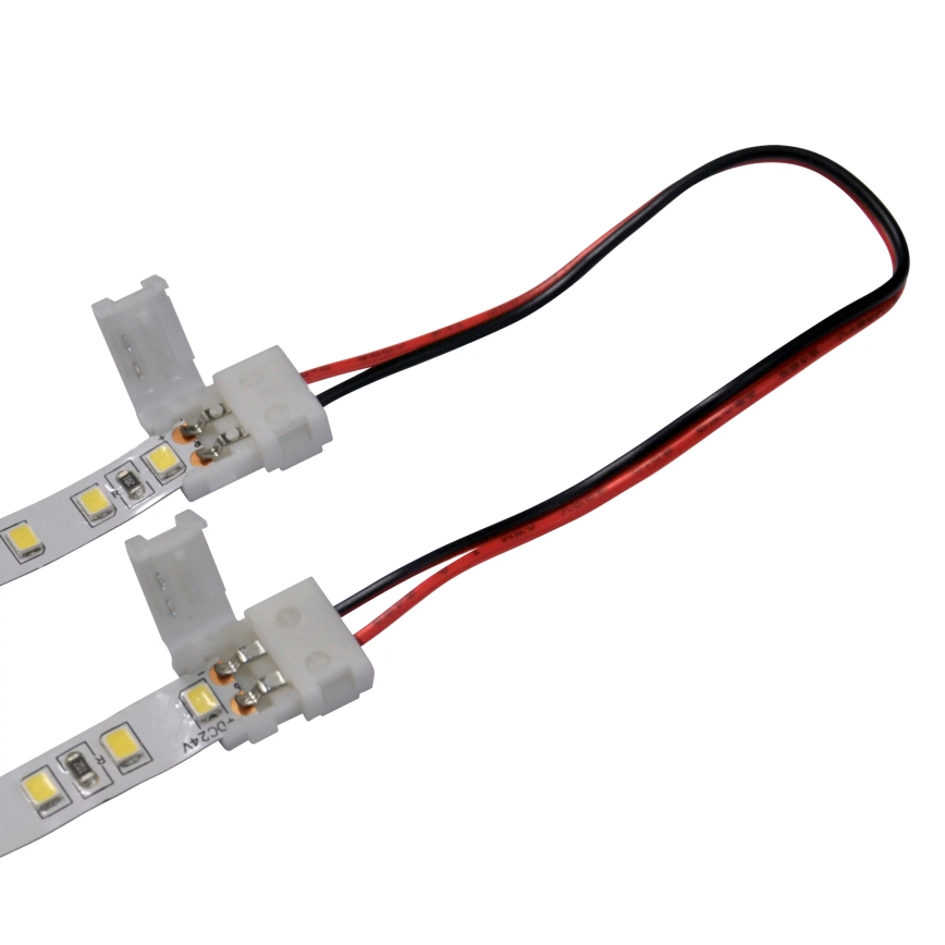 Connettore angolare bifacciale flessibile per strisce LED a 2 pin 8 mm