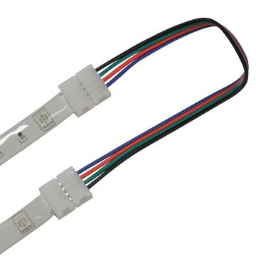 Connettore bifacciale flessibile per strisce LED RGB 4pin 10 mm