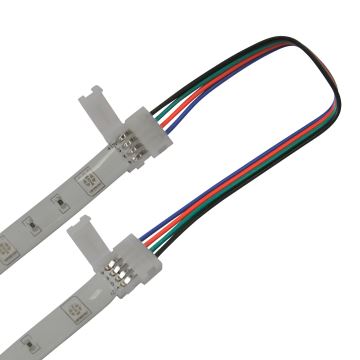 Connettore bifacciale flessibile per strisce LED RGB 4pin 10 mm